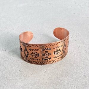 Bell Trading Post Solid Copper Native American Thunderbird Cuff Bracelet